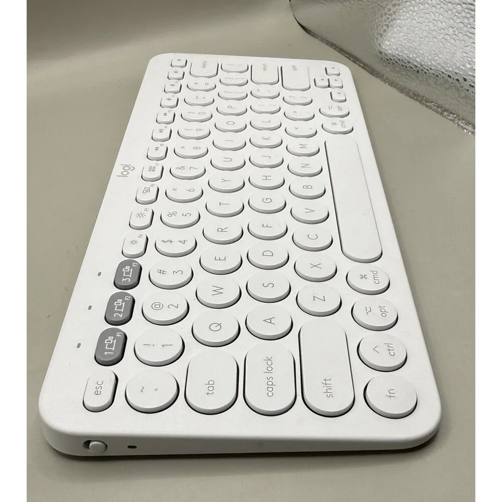 Logitech K380 Bluetooth Keyboard White TESTED Working